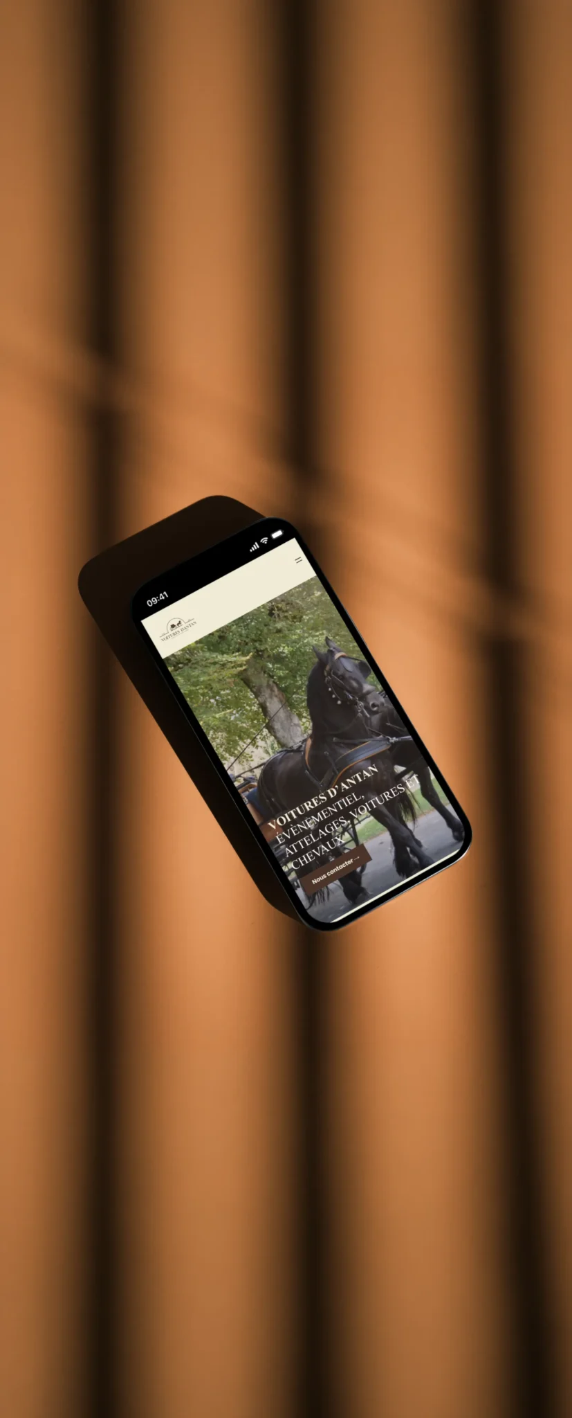 Site internet de Voitures d'Antan sur mobile